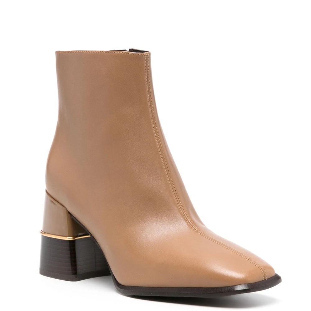 Tory Burch Double T 75mm Leather Ankle Boots